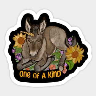 One of a Kind Unicorn Donkey Sticker